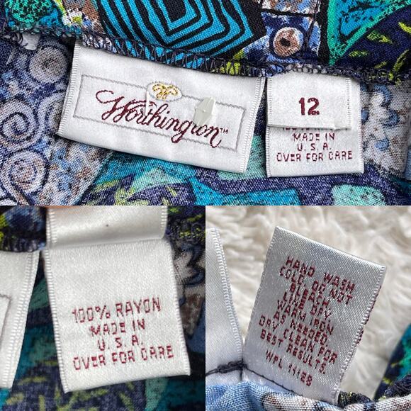 Vintage batik geometric patchwork print wide leg crop culotte palazzo pants blue - Picture 3 of 17